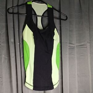 Lululemon Lime Green and Black Tank Top